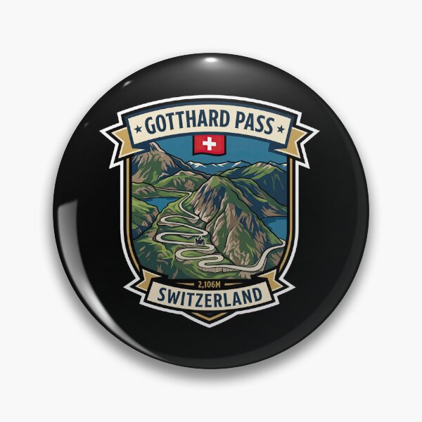 Item preview, Gotthard Pass Switzerland Mountain Pass Adventure Print designed and sold by enzoade.
