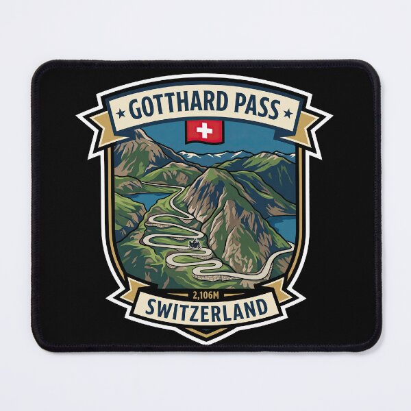 Item preview, Gotthard Pass Switzerland Mountain Pass Adventure Print designed and sold by enzoade.