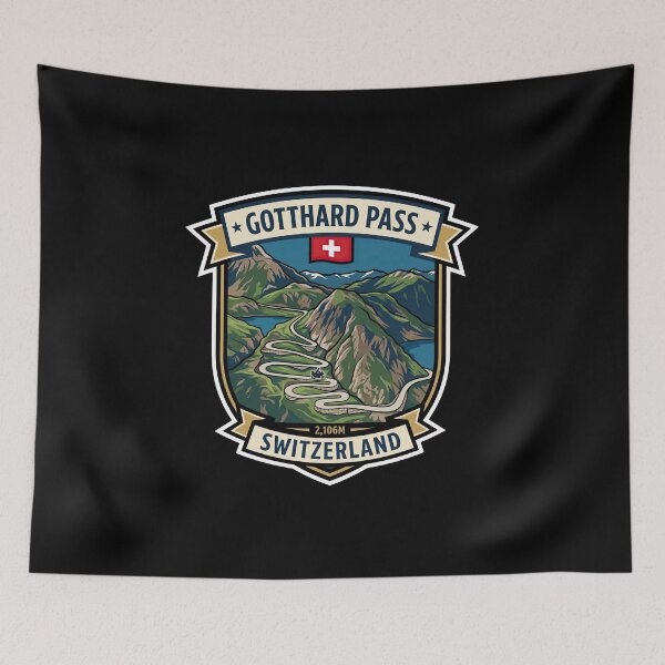 Item preview, Gotthard Pass Switzerland Mountain Pass Adventure Print designed and sold by enzoade.