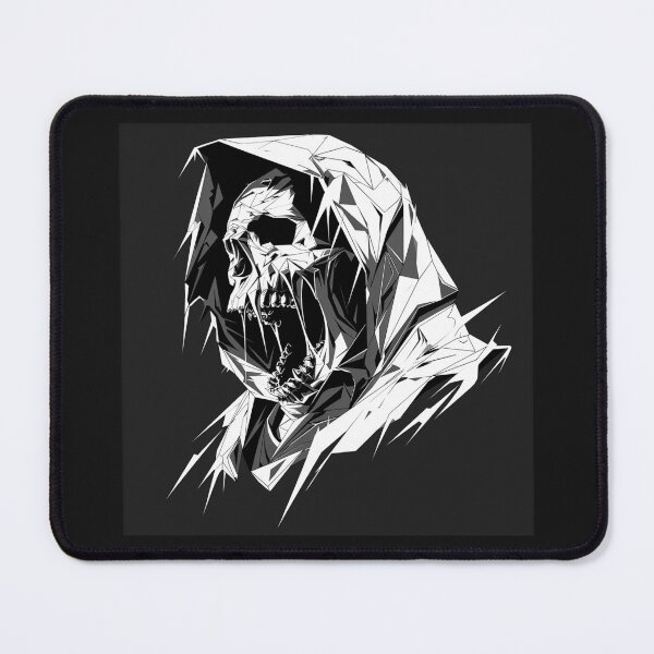 Item preview, Geometric Hooded Skull Dark Gothic Low Poly Art designed and sold by inkoutninja.