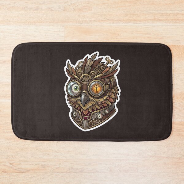 Item preview, Steampunk Owl Sticker | Mechanical Owl Illustration | Vintage Clockwork Bird | Retro Sci-Fi Art | Gothic Steampunk Design designed and sold by Bhaskar Digital Art.