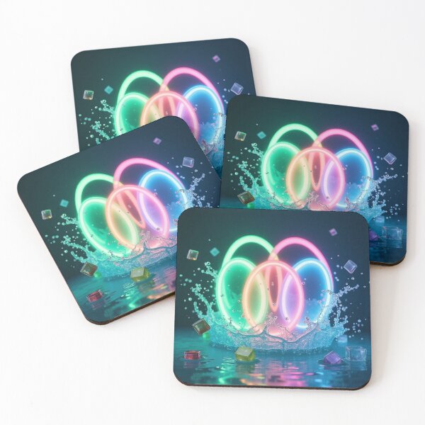 Item preview, Neon Glow Rings with Water Splash. designed and sold by fbtrisha.