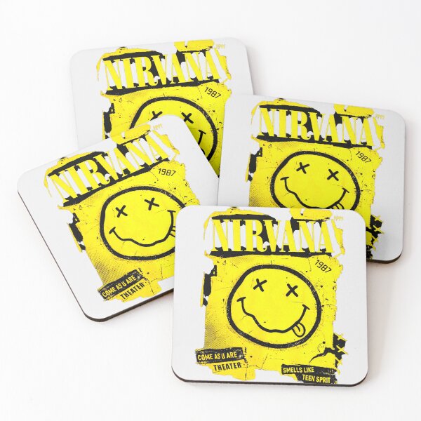 Item preview, Nirvana Grunga Rock Band Smiley Face Retro Music Graphic Sticker designed and sold by zenithdecalco.