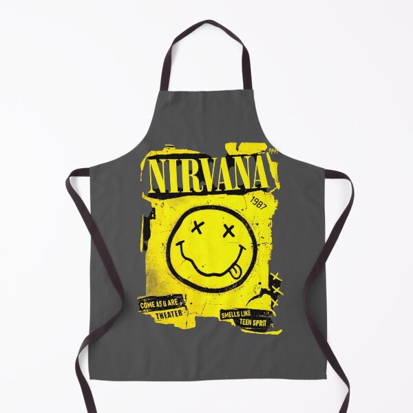 Item preview, Nirvana Grunga Rock Band Smiley Face Retro Music Graphic Sticker designed and sold by zenithdecalco.