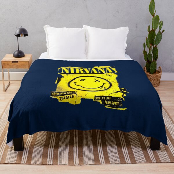 Item preview, Nirvana Grunga Rock Band Smiley Face Retro Music Graphic Sticker designed and sold by zenithdecalco.