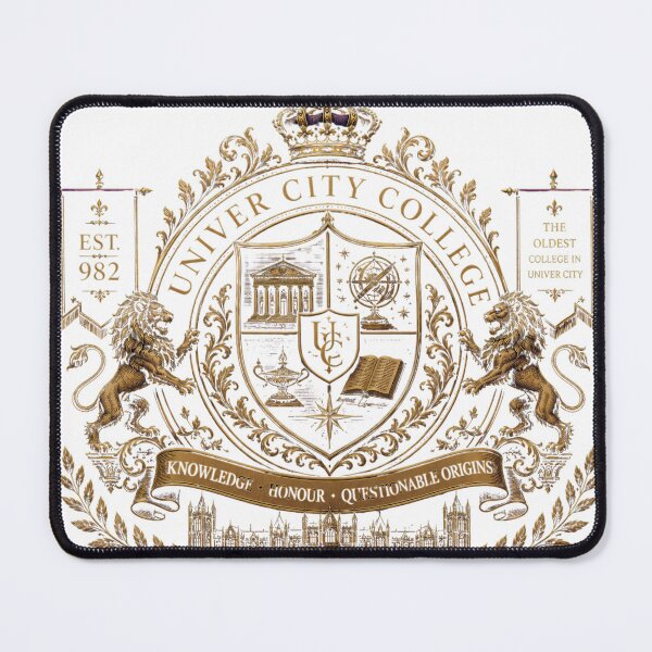 Item preview, Univer City College Funny Fake Ivy League Crest Gold Edition designed and sold by lifrary365.