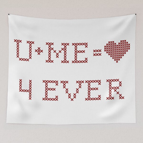 Item preview, U + Me = <3 4 Ever Cross Stitch Olivia Rodrigo designed and sold by starburnedgirls.