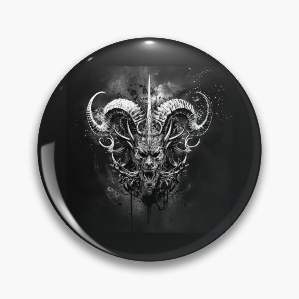 Item preview, Horned Demon Skull Dark Gothic Fantasy Art designed and sold by inkoutninja.