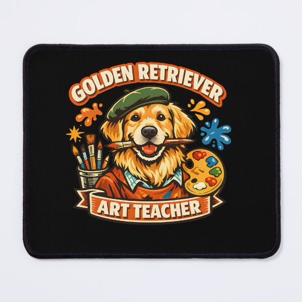 Item preview, Golden Retriever Art Teacher Dog Lover Painting Classroom Design designed and sold by Sahil Randhawa.