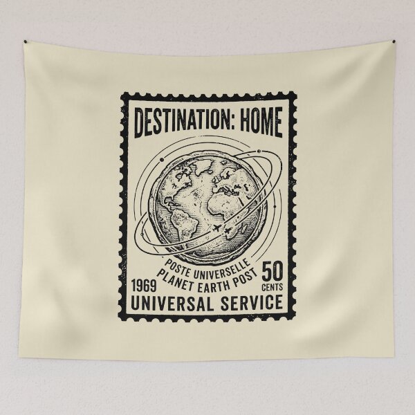 Item preview, Vintage Travel Graphic Space Exploration Planet Earth Globe Postage designed and sold by SplashTastic.