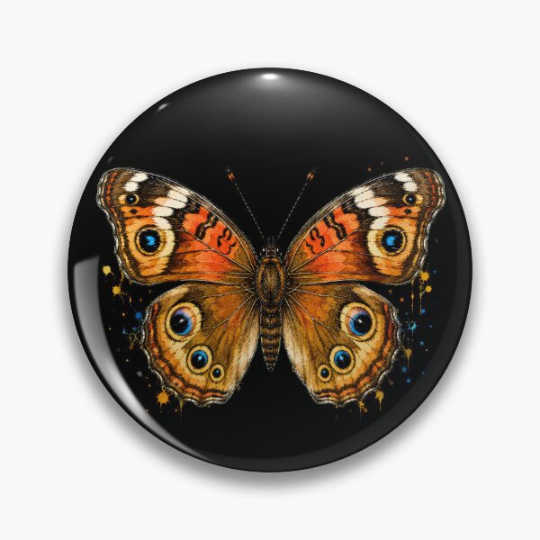 Item preview, Common Buckeye Butterfly Watercolor Art – Colorful Nature Illustration designed and sold by ColorSplash123.