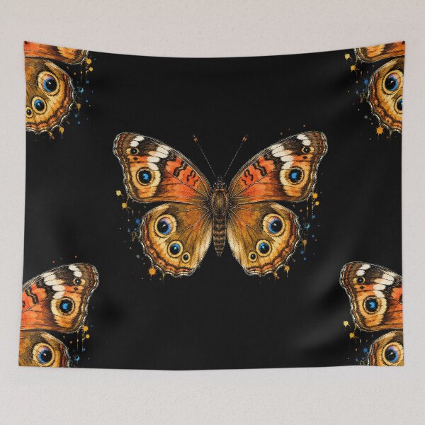 Item preview, Common Buckeye Butterfly Watercolor Art – Colorful Nature Illustration designed and sold by ColorSplash123.