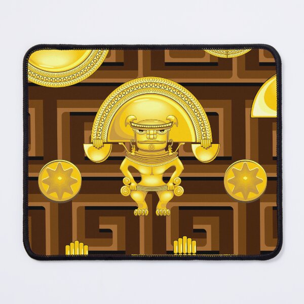 Item preview, Aztec Warrior Golden Tribal Totem designed and sold by BluedarkArt.