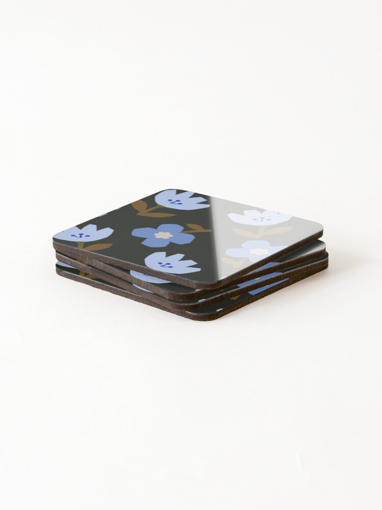 Thumbnail 4 of 5, Coasters (Set of 4), Simple Floral pattern designed and sold by Softsyntax.