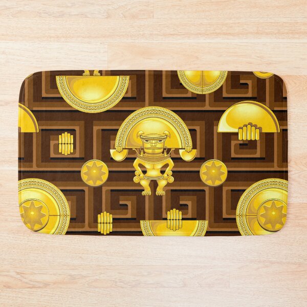 Item preview, Aztec Warrior Golden Tribal Totem designed and sold by BluedarkArt.
