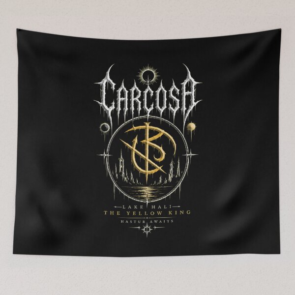 Item preview, Carcosa Black Metal T-Shirt | The Yellow King | Lake Hali | Cosmic Horror Gothic Design designed and sold by Extravanganzza.