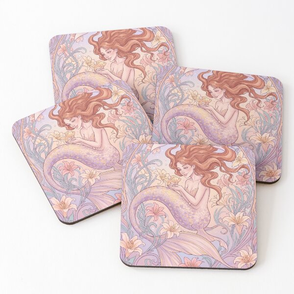 Item preview, Pisces Energy Mermaid | Kawaii Anime Zodiac Art | Cute Celestial Print designed and sold by RSDigitalPrintDesign.
