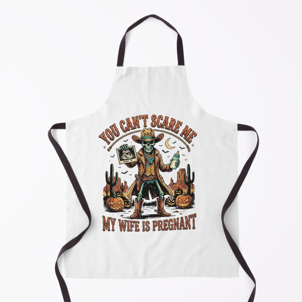 Item preview, You Can't Scare Me My Wife Is Pregnant – Cowboy Skeleton Halloween Pregnancy Reveal designed and sold by BumbleBloom7.