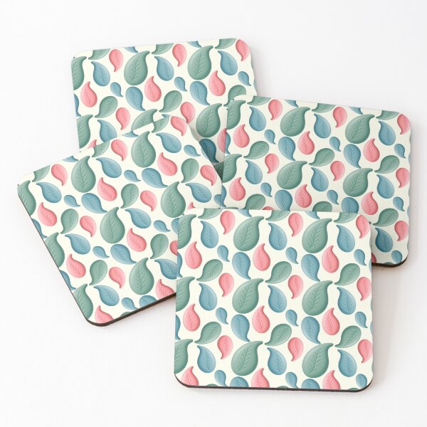 Item preview, Pastel Leaf Pattern | Blue Pink Sage Green Botanical Design | Modern Nature Illustration designed and sold by HopeAndHustle.