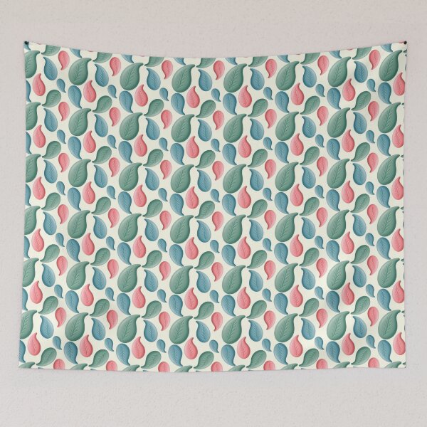 Item preview, Pastel Leaf Pattern | Blue Pink Sage Green Botanical Design | Modern Nature Illustration designed and sold by HopeAndHustle.