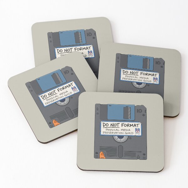 Item preview, Retro Tech Nostalgia Floppy Disk Art Physical Media Preservation Label designed and sold by SplashTastic.