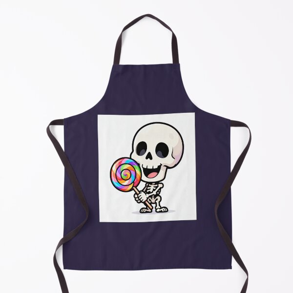 Item preview, Cute Happy Skeleton Holding Rainbow Lollipop Halloween Sticker designed and sold by OksArtStudio.