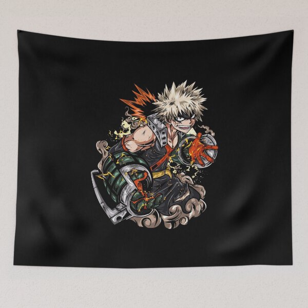 Item preview, Bakugo Explosion Hero Anime Action Illustration designed and sold by Fashvora.