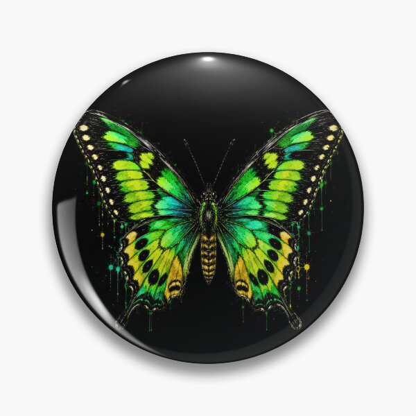 Item preview, Green Birdwing Butterfly Watercolor Art – Vibrant Tropical Nature Illustration designed and sold by ColorSplash123.