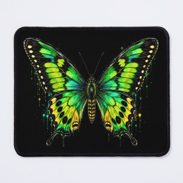 Item preview, Green Birdwing Butterfly Watercolor Art – Vibrant Tropical Nature Illustration designed and sold by ColorSplash123.
