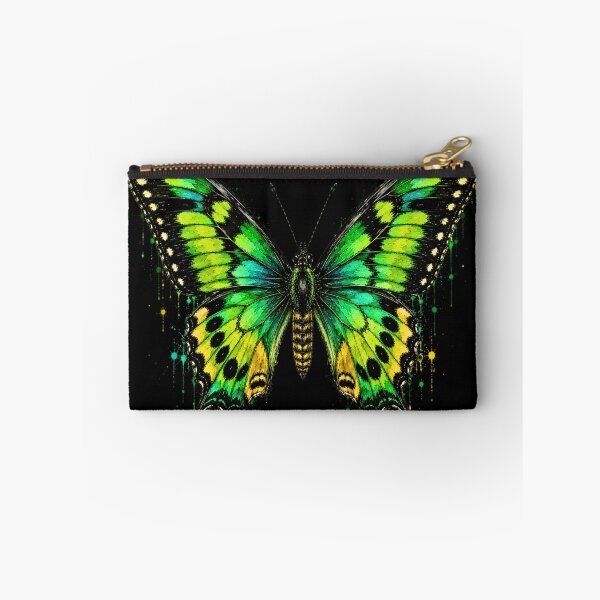 Item preview, Green Birdwing Butterfly Watercolor Art – Vibrant Tropical Nature Illustration designed and sold by ColorSplash123.
