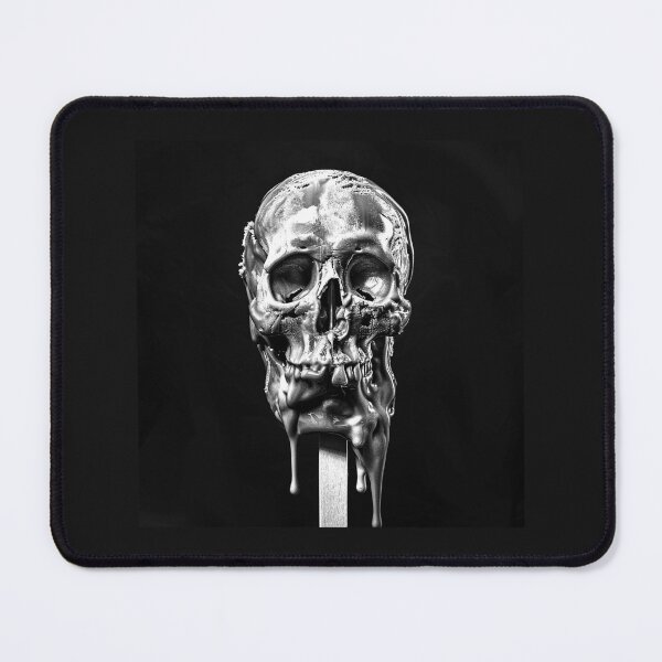 Item preview, Melting Metallic Skull Dark Gothic Horror Art designed and sold by inkoutninja.