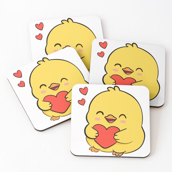Item preview, Cute Kawaii Yellow Chick Holding Heart Love Sticker designed and sold by LYAN-STORE.