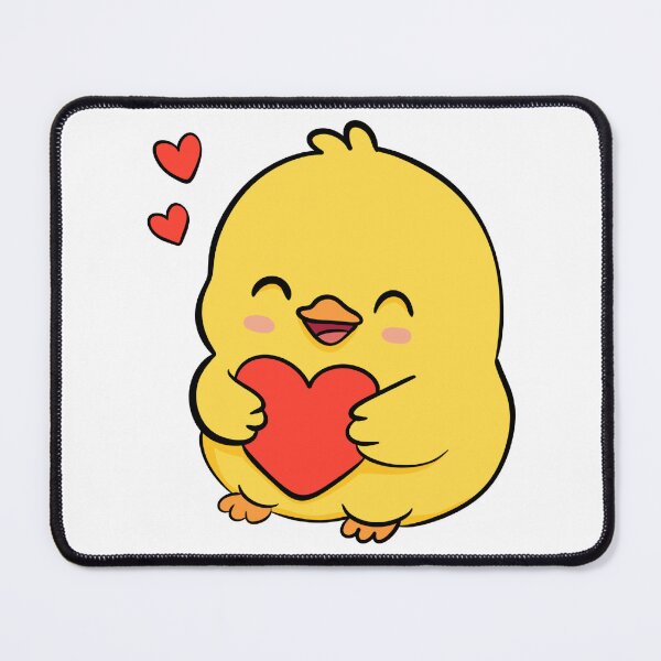 Item preview, Cute Kawaii Yellow Chick Holding Heart Love Sticker designed and sold by LYAN-STORE.