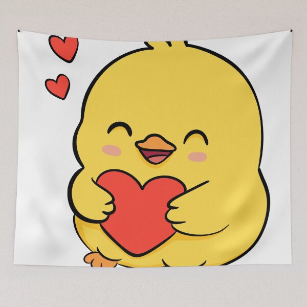 Item preview, Cute Kawaii Yellow Chick Holding Heart Love Sticker designed and sold by LYAN-STORE.