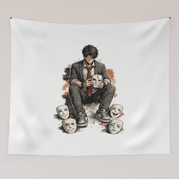 Item preview, Behind The Mask Hidden Emotions designed and sold by WearTheVibe Store.