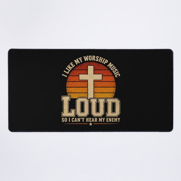Item preview, I Like My Worship Music Loud So I Can't Hear My Enemy designed and sold by GanusTom.