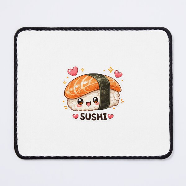 Item preview, Cute Kawaii Sushi Sticker - Happy Salmon Sushi Cartoon Food designed and sold by dkdesign26.
