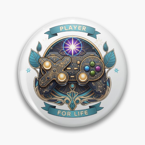 Item preview, Cyberpunk Gamer Controller Player For Life Art Nouveau designed and sold by Dzblack.