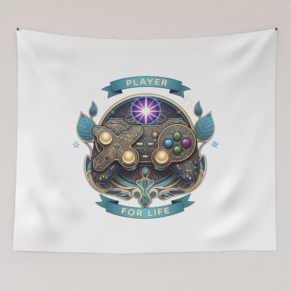 Item preview, Cyberpunk Gamer Controller Player For Life Art Nouveau designed and sold by Dzblack.