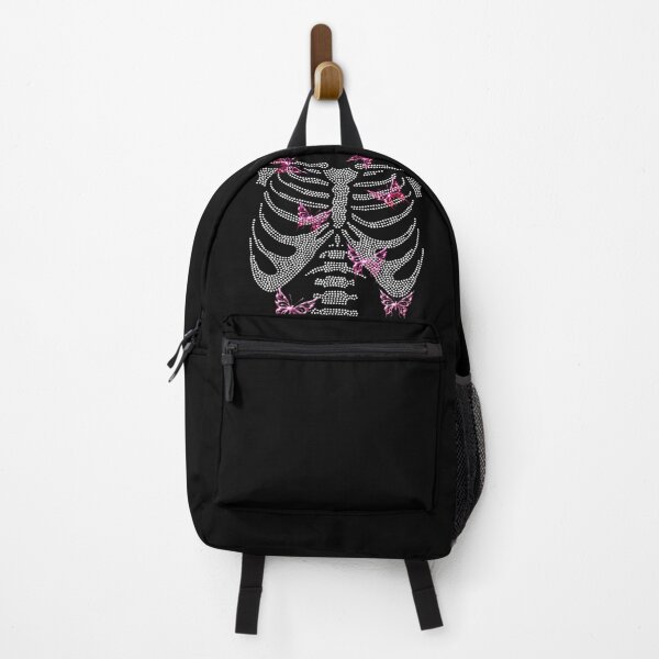 Item preview, Pink Butterflies on Skeleton Ribcage Art designed and sold by BaddieNz.