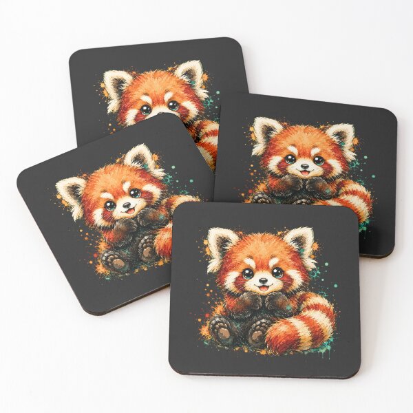 Item preview, Kawaii Red Panda Watercolor Art – Cute Adorable Animal Illustration designed and sold by ColorSplash123.