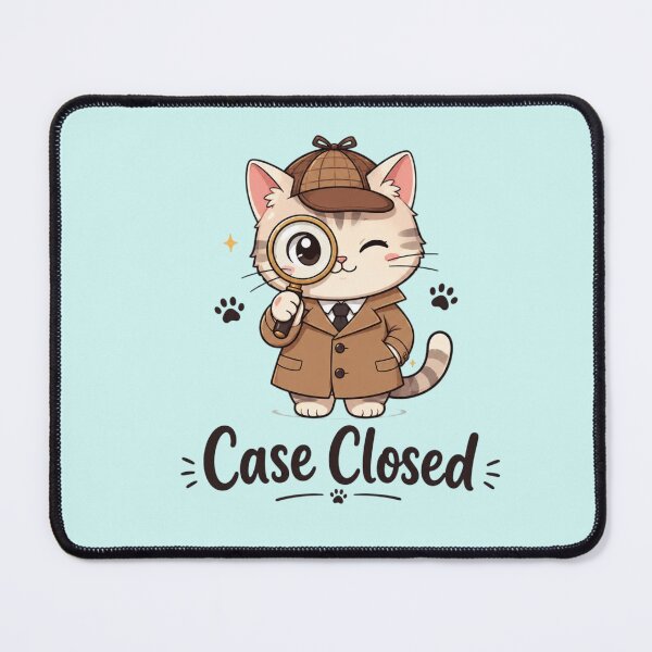 Item preview, Case Closed Cute Detective Cat | Kawaii Cat Detective | Funny Mystery Cat Sticker | Adorable Cat Lover Gift designed and sold by Sanika arts .