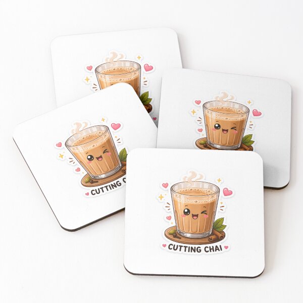 Item preview, Cute Kawaii Cutting Chai Sticker - Happy Indian Tea Cartoon designed and sold by dkdesign26.