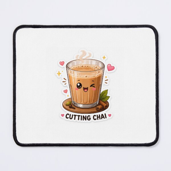 Item preview, Cute Kawaii Cutting Chai Sticker - Happy Indian Tea Cartoon designed and sold by dkdesign26.