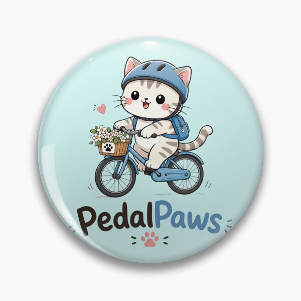 Item preview, PedalPaws Cute Cat Riding Bicycle | Kawaii Cycling Cat Cartoon | Funny Cat Lover Gift Sticker designed and sold by Sanika arts .
