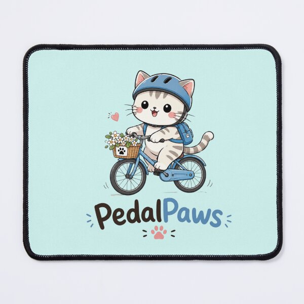 Item preview, PedalPaws Cute Cat Riding Bicycle | Kawaii Cycling Cat Cartoon | Funny Cat Lover Gift Sticker designed and sold by Sanika arts .