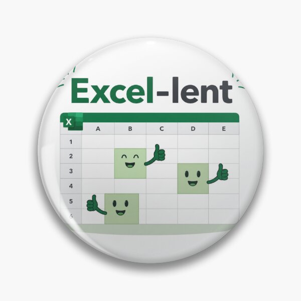 Item preview, Excel-lent Cute Spreadsheet Office Pun Art designed and sold by Cerys-GS.