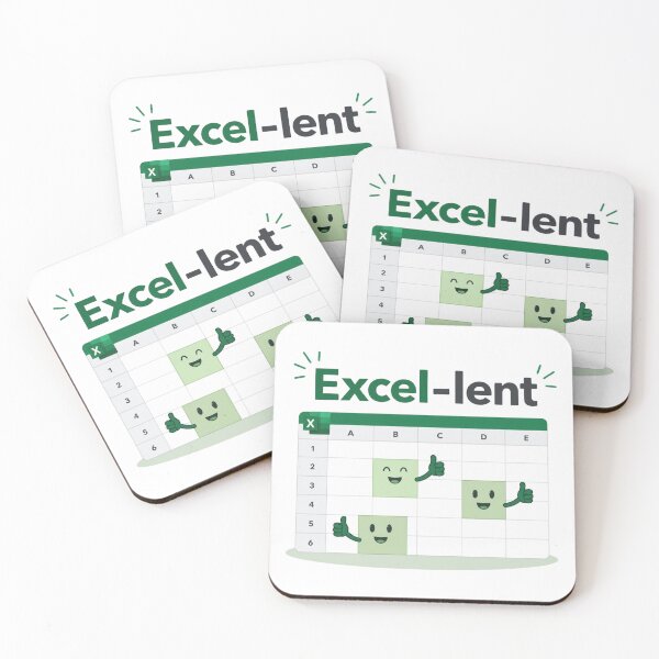 Item preview, Excel-lent Cute Spreadsheet Office Pun Art designed and sold by Cerys-GS.