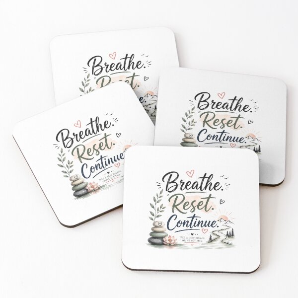 Item preview, Breathe. Reset. Continue. designed and sold by KrithigaArts.
