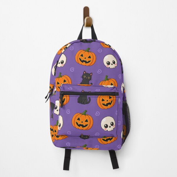 Item preview, Cute Halloween Pumpkin Cat Skull Seamless Pattern designed and sold by teeperfect.